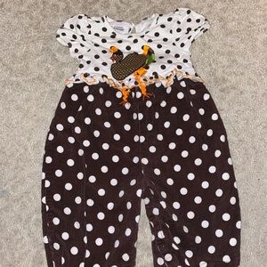Bonnie Baby Turkey Romper. Size 24m.